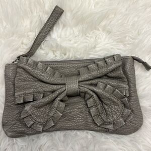 Vintage Red by Marc Ecko Gray Bow Clutch